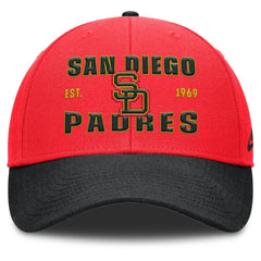 San Diego Padres Neon 90s Rise Adjustable Hat Crimson/Black | Nike