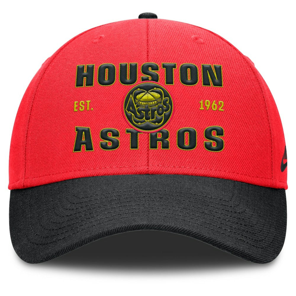 Houston Astros Neon 90s Rise Adjustable Hat Crimson/Black | Nike
