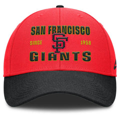 San Francisco Giants Neon 90s Rise Adjustable Hat Crimson/Black | Nike