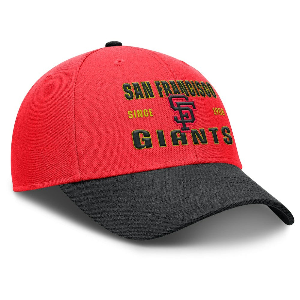 San Francisco Giants Neon 90s Rise Adjustable Hat Crimson/Black | Nike