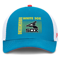 Chicago White Sox Neon 90s Rise Structured Performance Adjustable Trucker Hat Teal | Nike