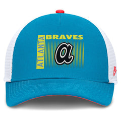 Atlanta Braves Neon 90s Rise Structured Performance Adjustable Trucker Hat Teal | Nike