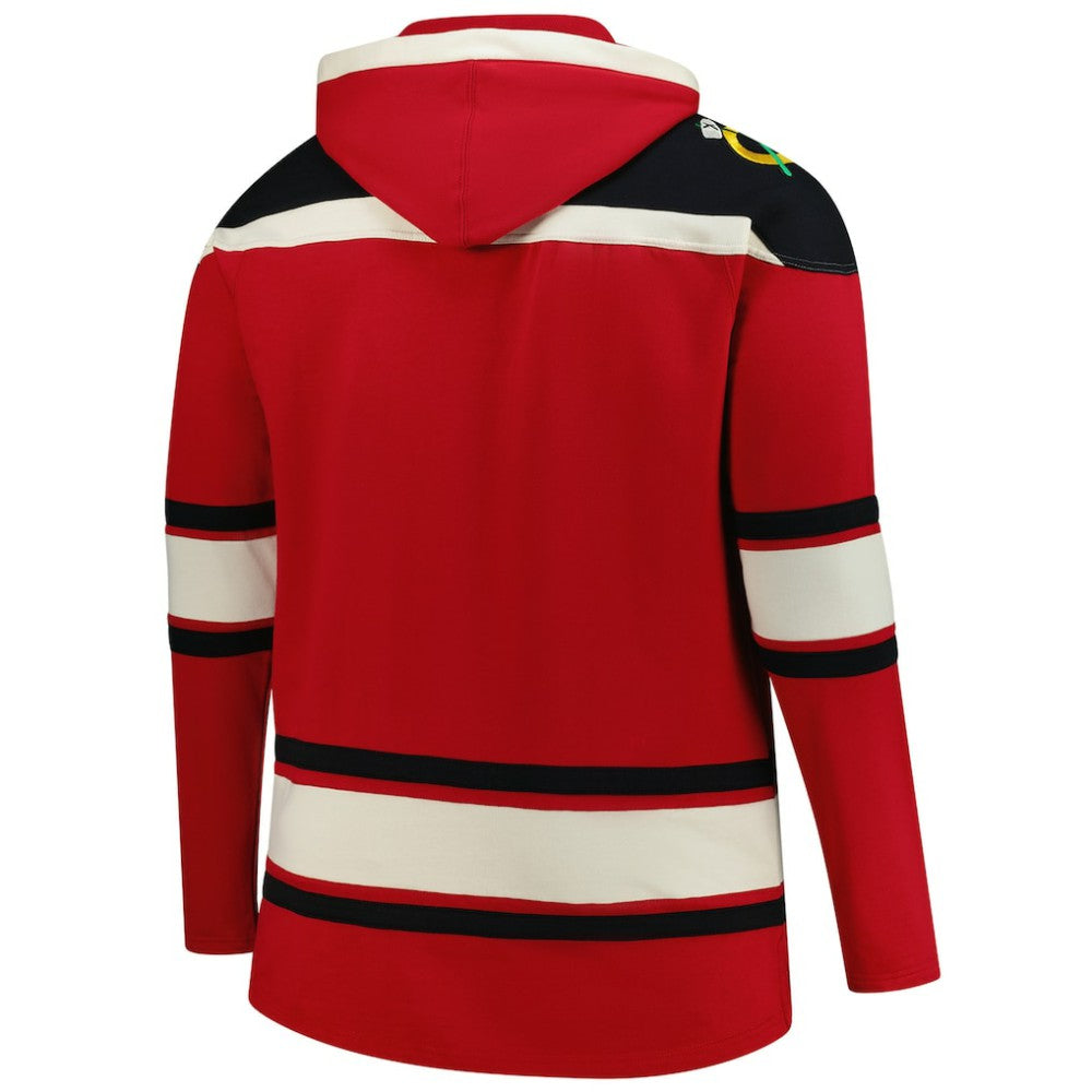 Chicago Blackhawks '47 Big & Tall Superior Lacer Fleece Pullover Hoodie Red