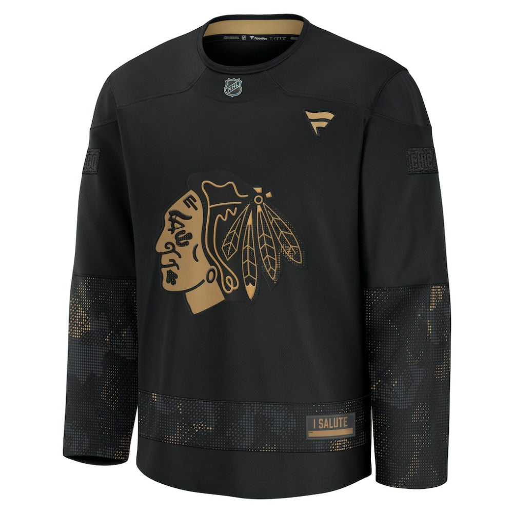 Chicago Blackhawks Fanatics 2024 Military Appreciation Practice Jersey Black