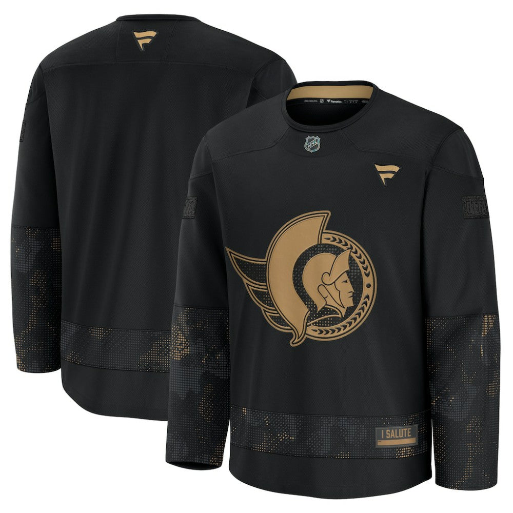 Ottawa Senators Fanatics 2024 Military Appreciation Practice Jersey Black