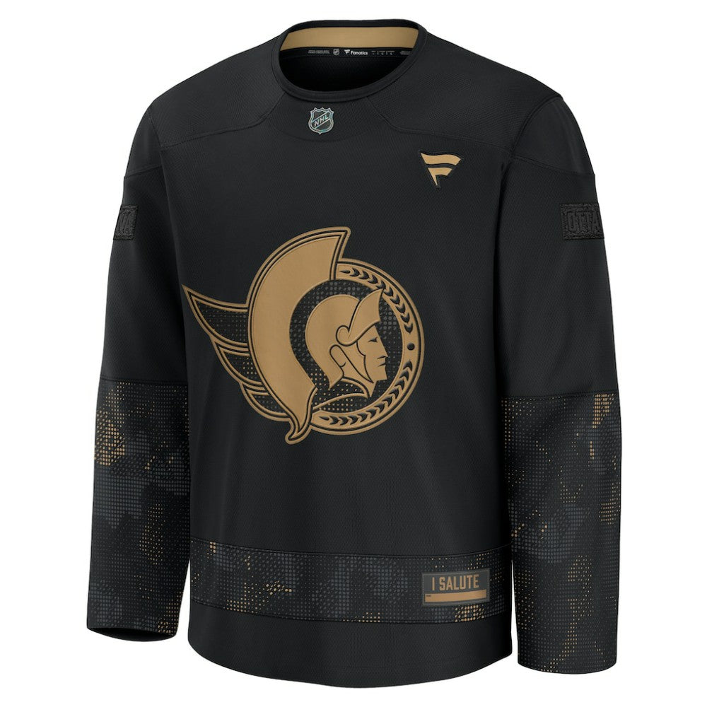 Ottawa Senators Fanatics 2024 Military Appreciation Practice Jersey Black