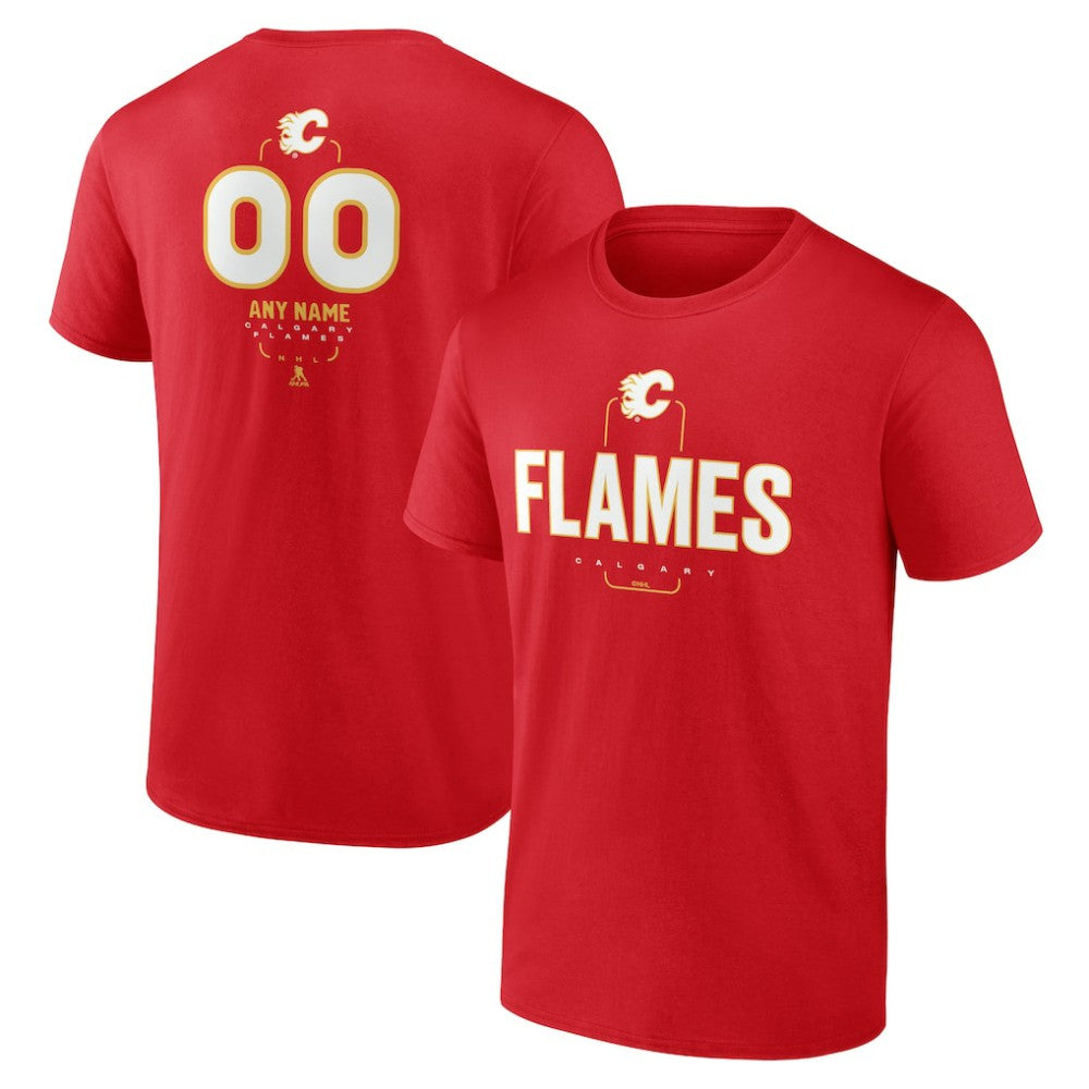 Calgary Flames Personalized Name & Number Midfielder T-Shirt Red