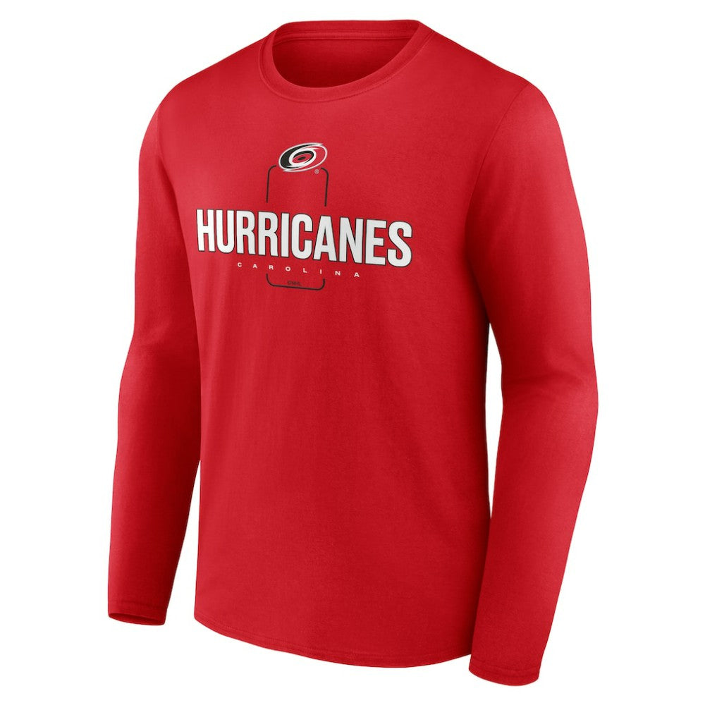 Carolina Hurricanes Personalized Name & Number Midfielder Long Sleeve T-Shirt Red