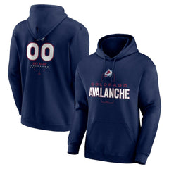 Colorado Avalanche Personalized Name & Number Midfielder Pullover Hoodie Navy