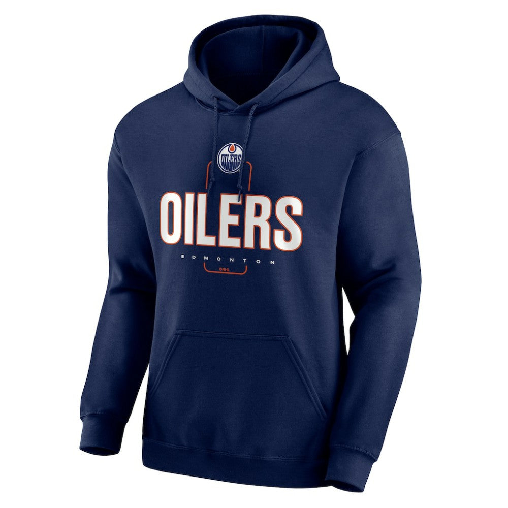 Edmonton Oilers Personalized Name & Number Midfielder Pullover Hoodie Navy