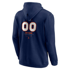 Edmonton Oilers Personalized Name & Number Midfielder Pullover Hoodie Navy