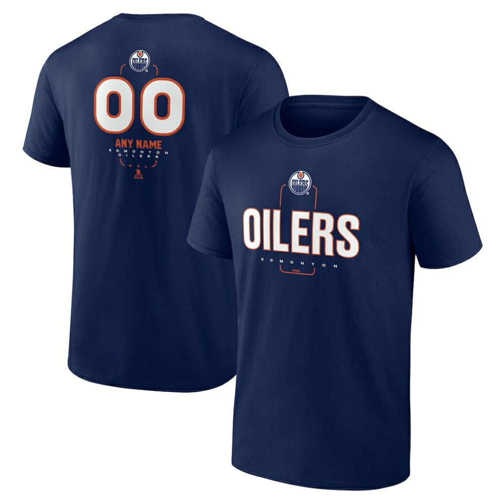Edmonton Oilers Personalized Name & Number Midfielder T-Shirt Navy