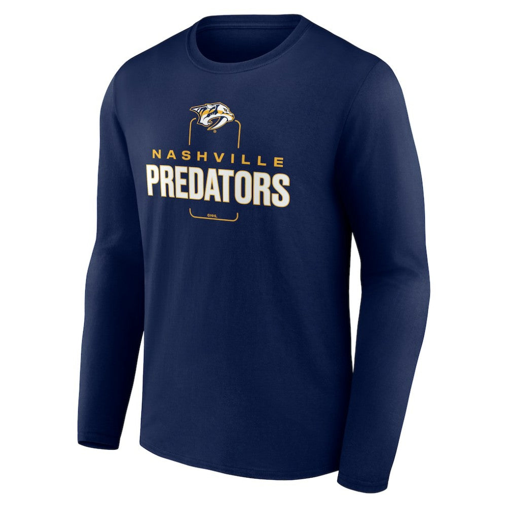 Nashville Predators Personalized Name & Number Midfielder Long Sleeve T-Shirt Navy