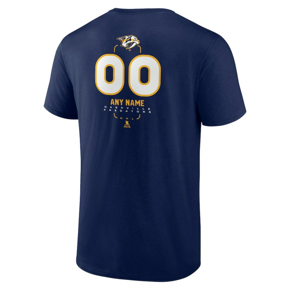 Nashville Predators Personalized Name & Number Midfielder T-Shirt Navy