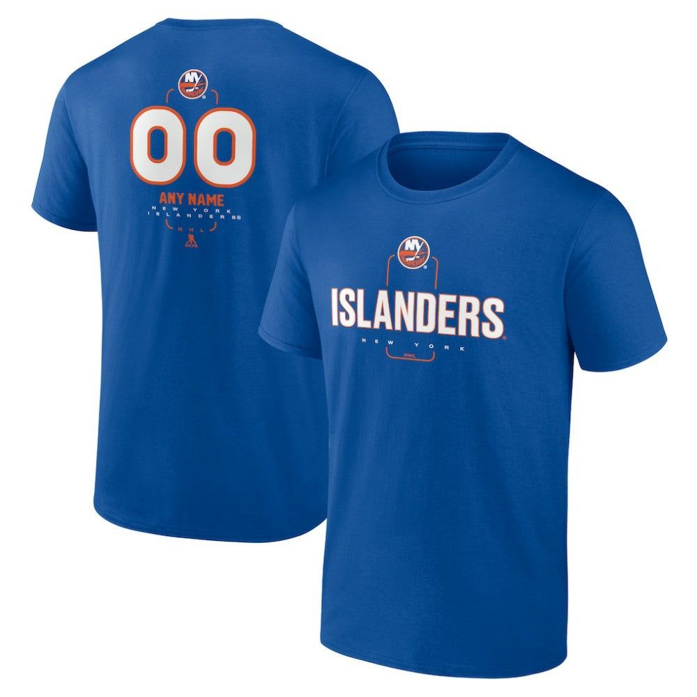 New York Islanders Personalized Name & Number Midfielder T-Shirt Royal