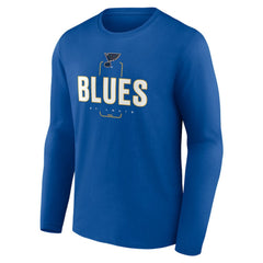 St. Louis Blues Personalized Name & Number Midfielder Long Sleeve T-Shirt Blue