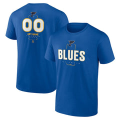 St. Louis Blues Personalized Name & Number Midfielder T-Shirt Blue
