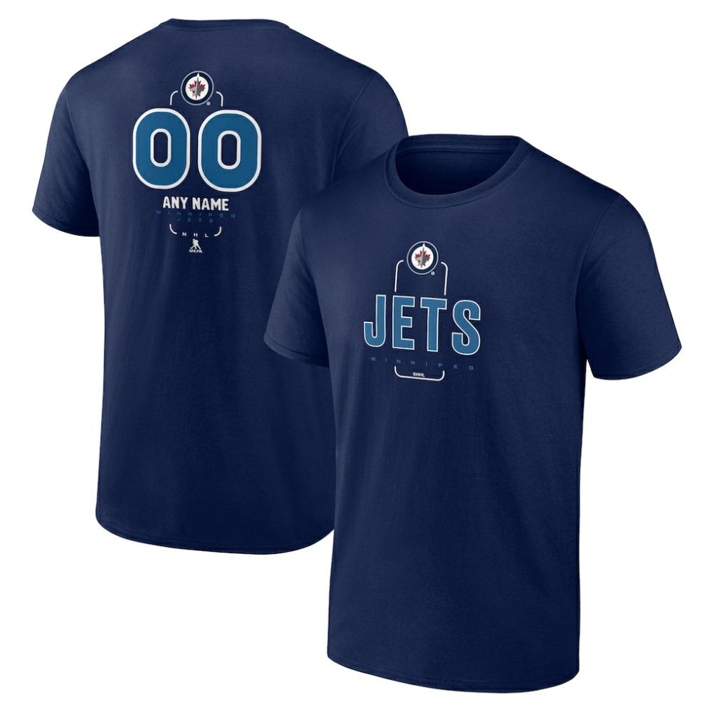 Winnipeg Jets Personalized Name & Number Midfielder T-Shirt Navy