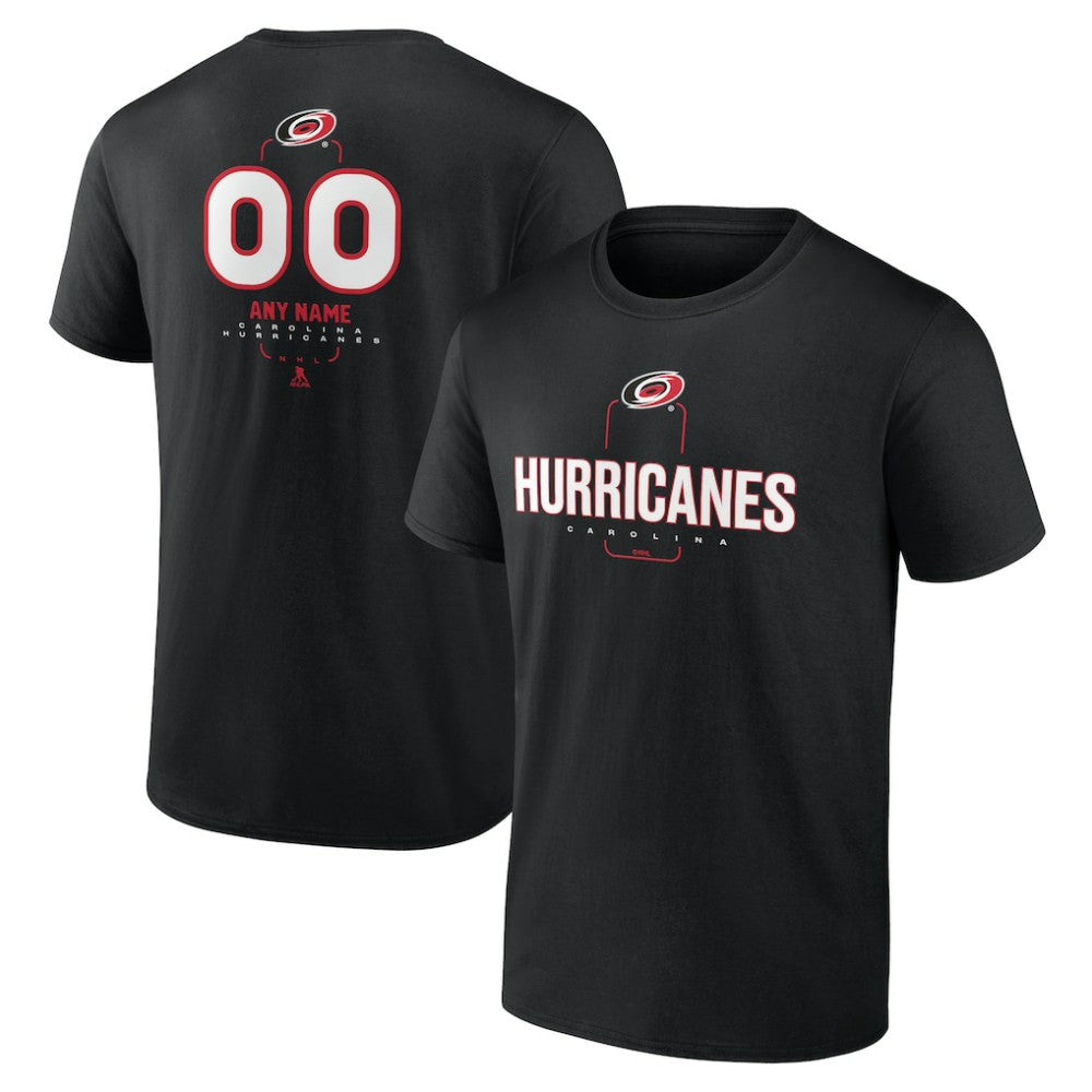 Carolina Hurricanes Personalized Name & Number Midfielder T-Shirt Black
