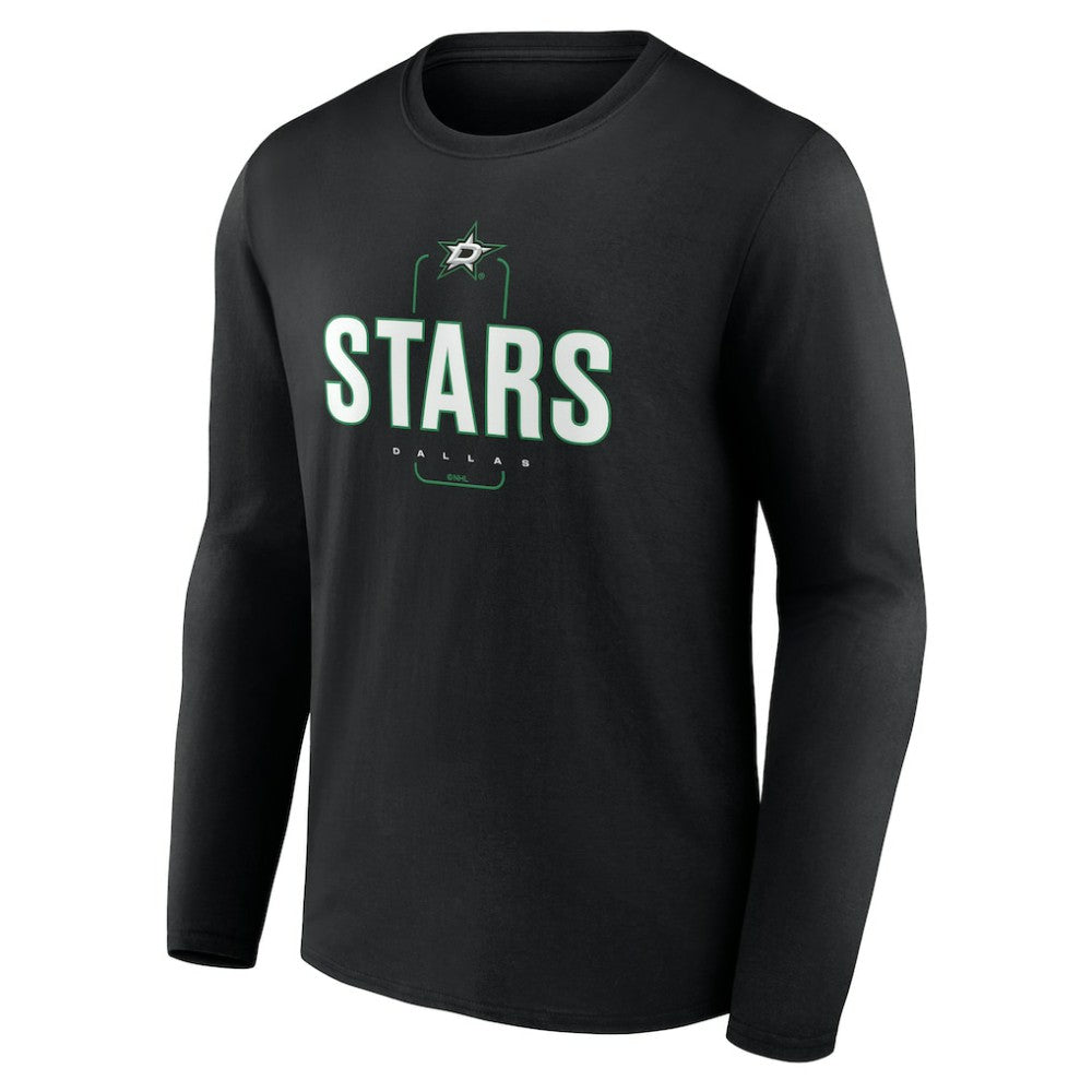 Dallas Stars Personalized Name & Number Midfielder Long Sleeve T-Shirt Black