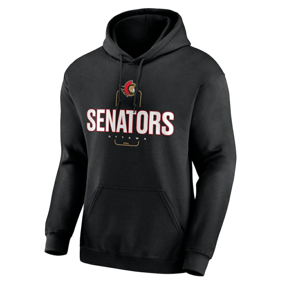 Ottawa Senators Personalized Name & Number Midfielder Pullover Hoodie Black