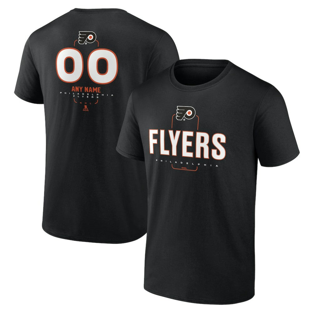 Philadelphia Flyers Personalized Name & Number Midfielder T-Shirt Black
