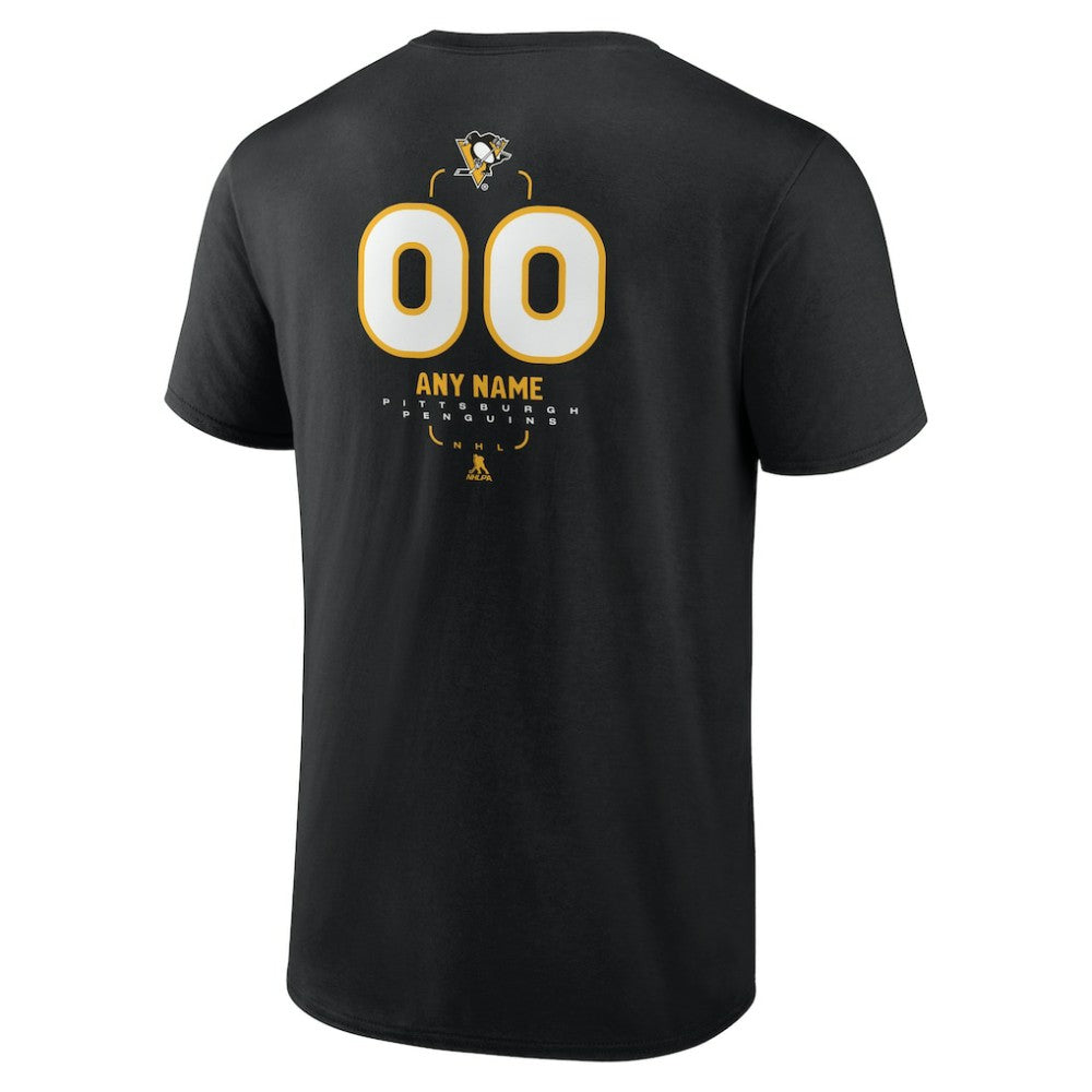 Pittsburgh Penguins Personalized Name & Number Midfielder T-Shirt Black
