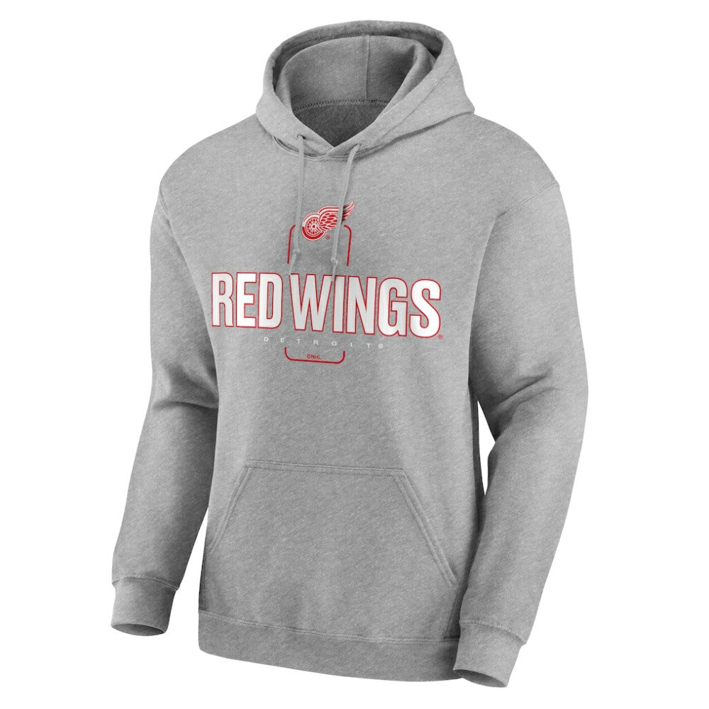 Detroit Red Wings Personalized Name & Number Midfielder Pullover Hoodie Gray