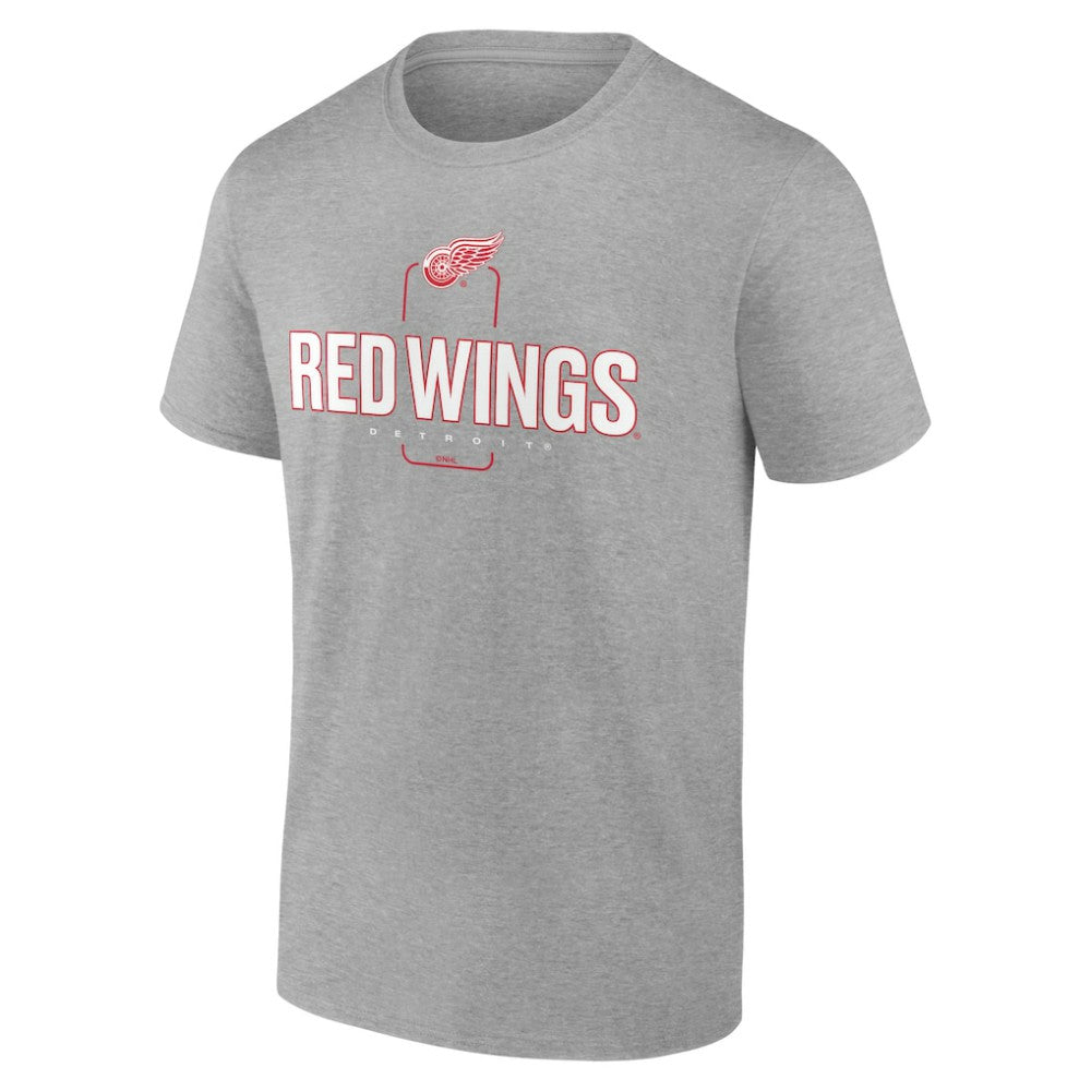 Detroit Red Wings Personalized Name & Number Midfielder T-Shirt Gray