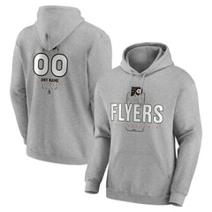 Philadelphia Flyers Personalized Name & Number Midfielder Pullover Hoodie Gray