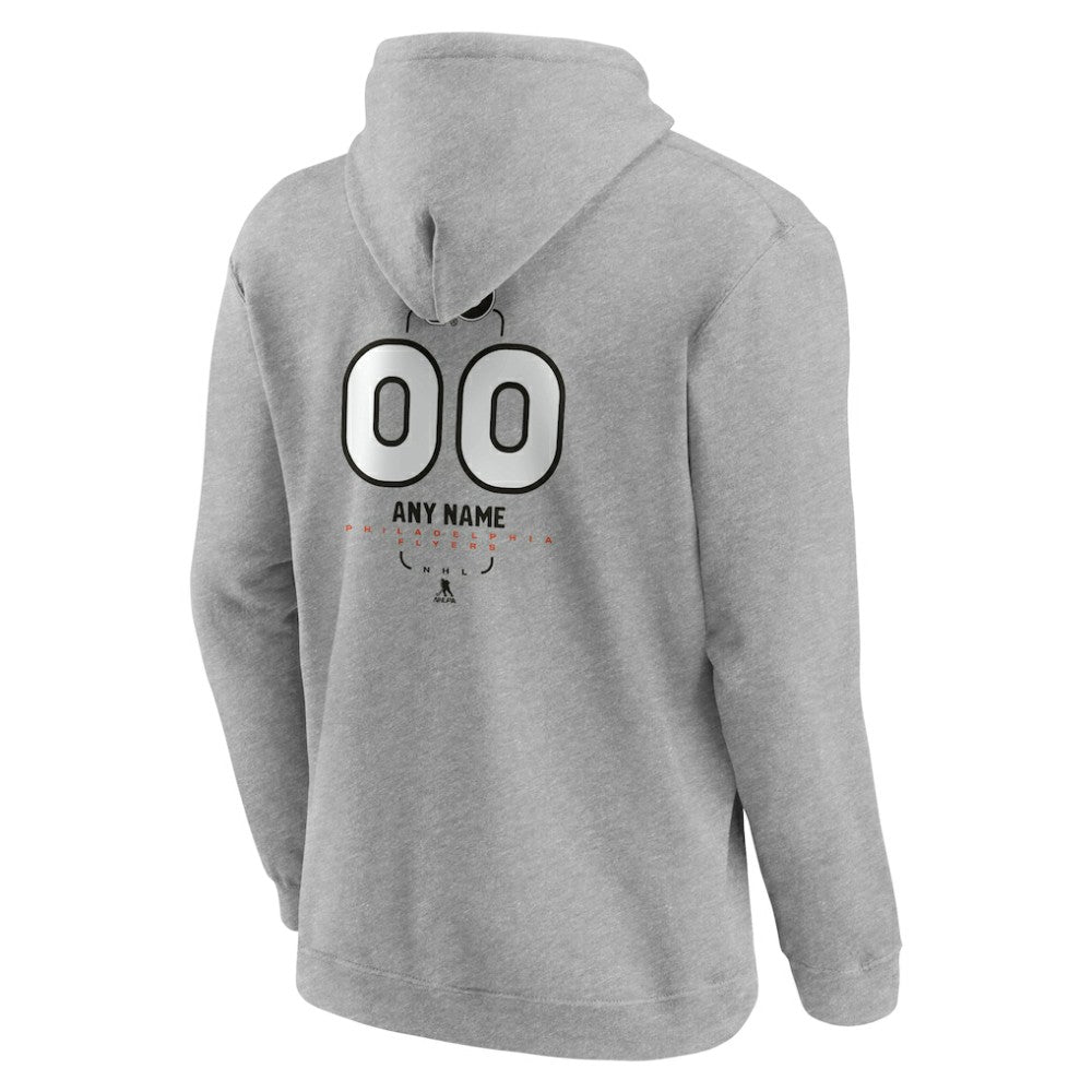 Philadelphia Flyers Personalized Name & Number Midfielder Pullover Hoodie Gray
