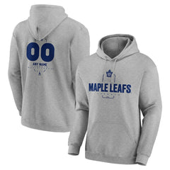 Toronto Maple Leafs Personalized Name & Number Midfielder Pullover Hoodie Gray
