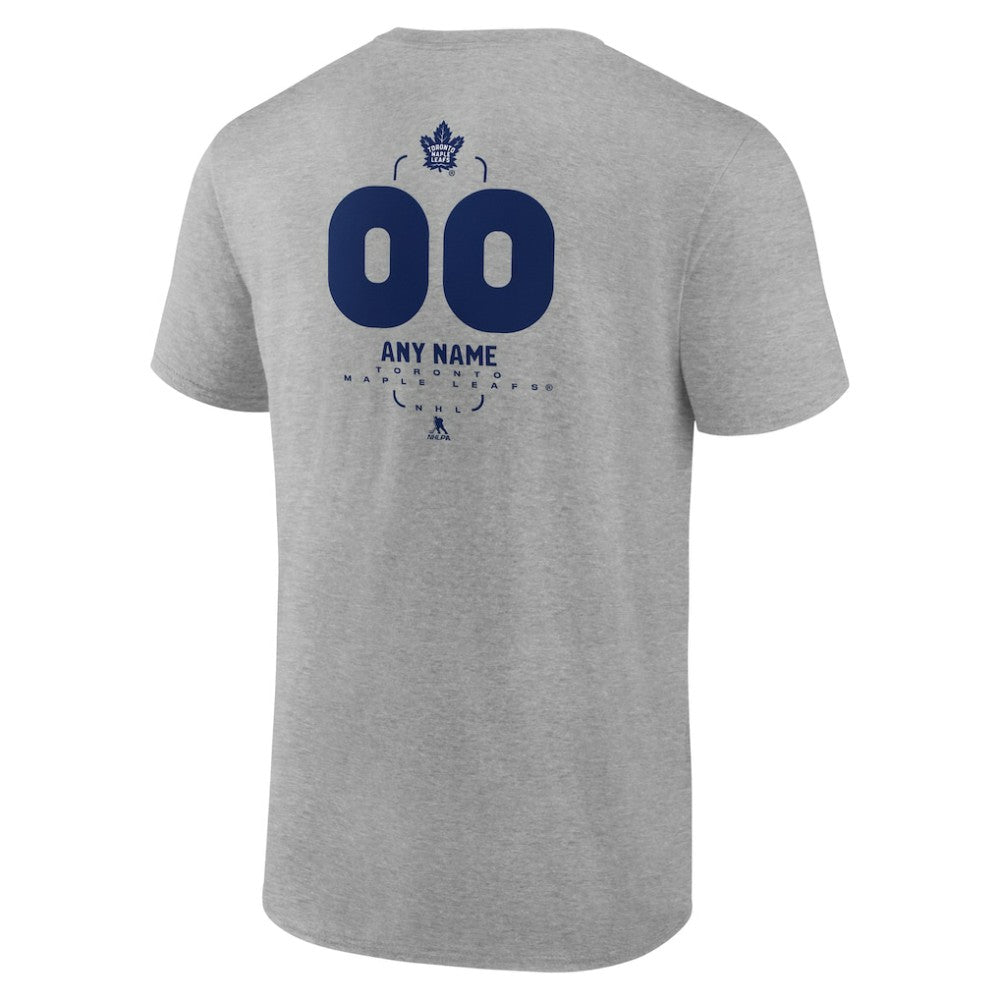 Toronto Maple Leafs Personalized Name & Number Midfielder T-Shirt Gray