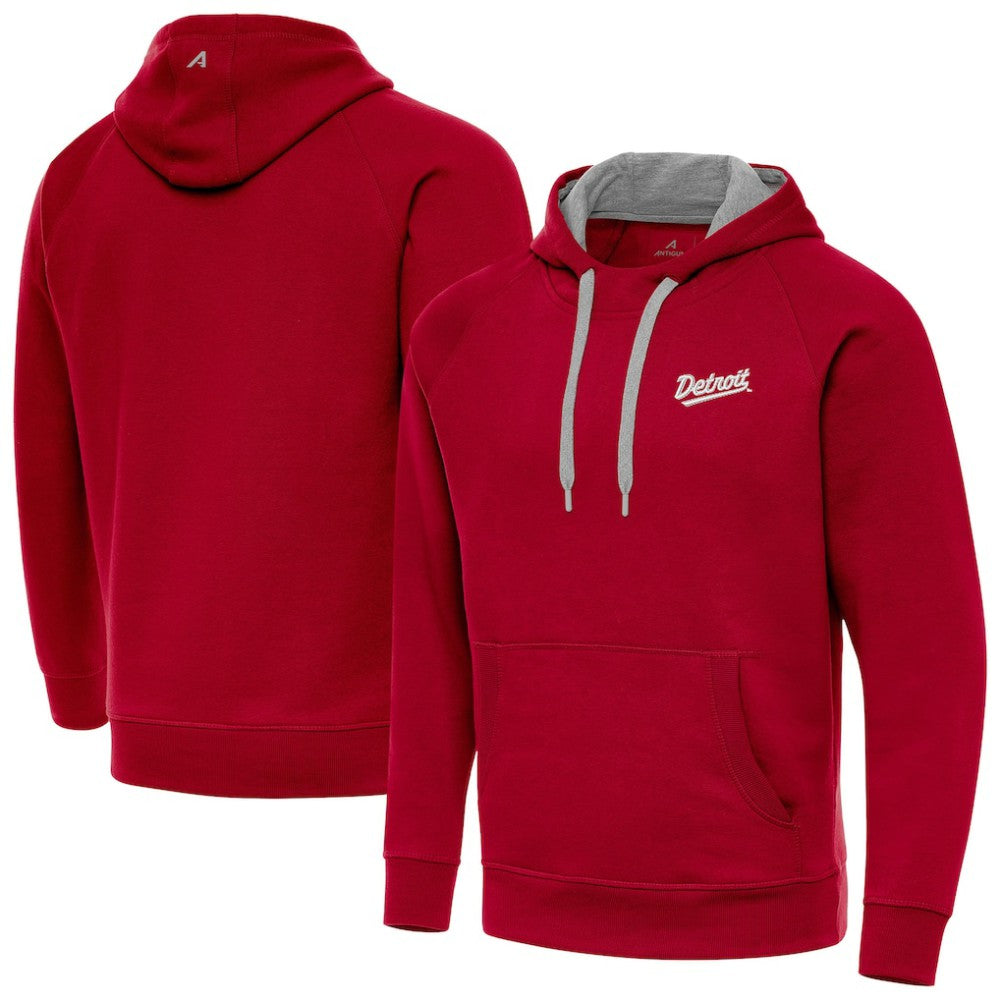 Detroit Red Wings Antigua 2025 NHL Stadium Series Victory Pullover Hoodie Red
