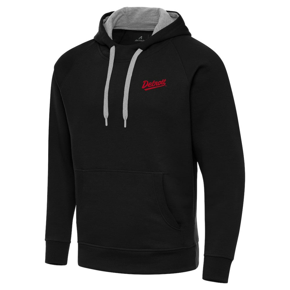 Detroit Red Wings Antigua 2025 NHL Stadium Series Victory Pullover Hoodie Black