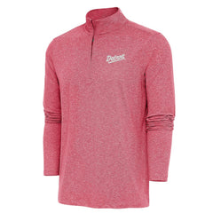 Detroit Red Wings Antigua 2025 NHL Stadium Series Hunk Quarter-Zip Jacket Heather Red