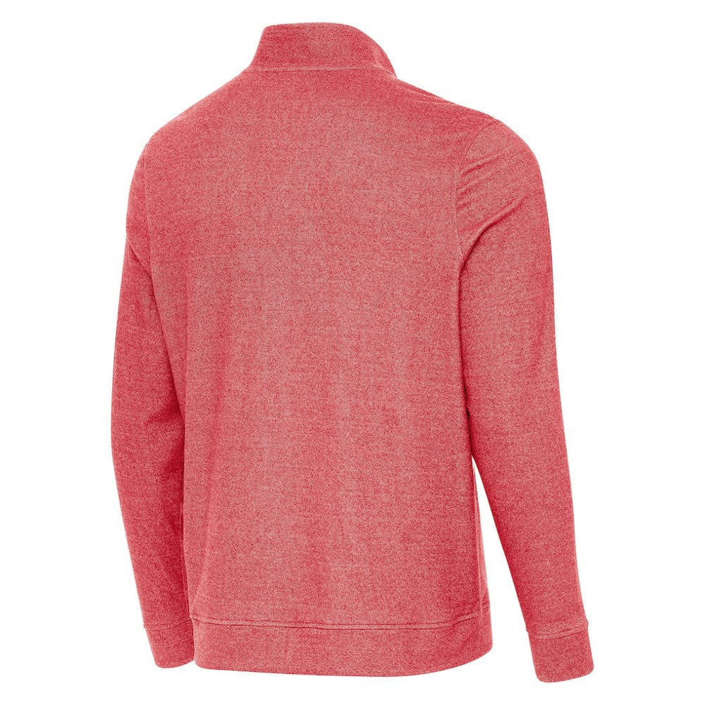 Detroit Red Wings Antigua 2025 NHL Stadium Series Subtle Quarter-Zip Top Heather Red