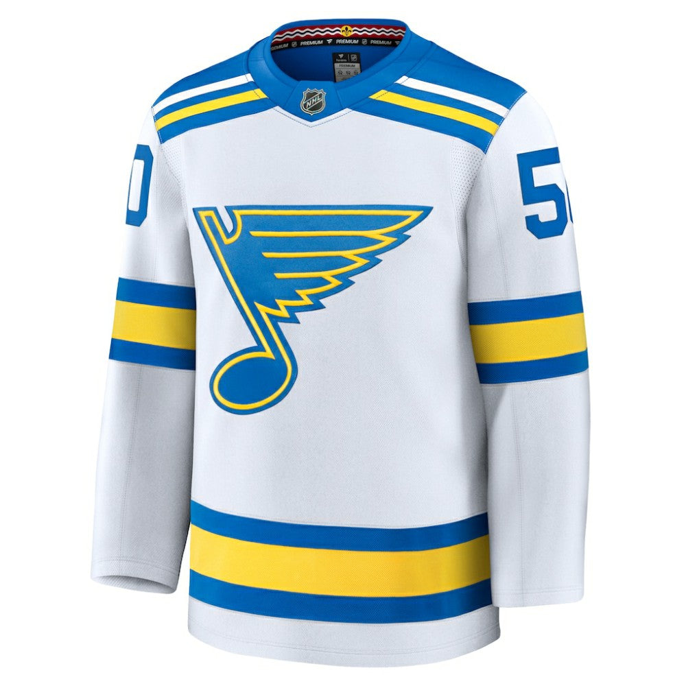 Jordan Binnington St. Louis Blues Fanatics Away Premium Player Jersey White