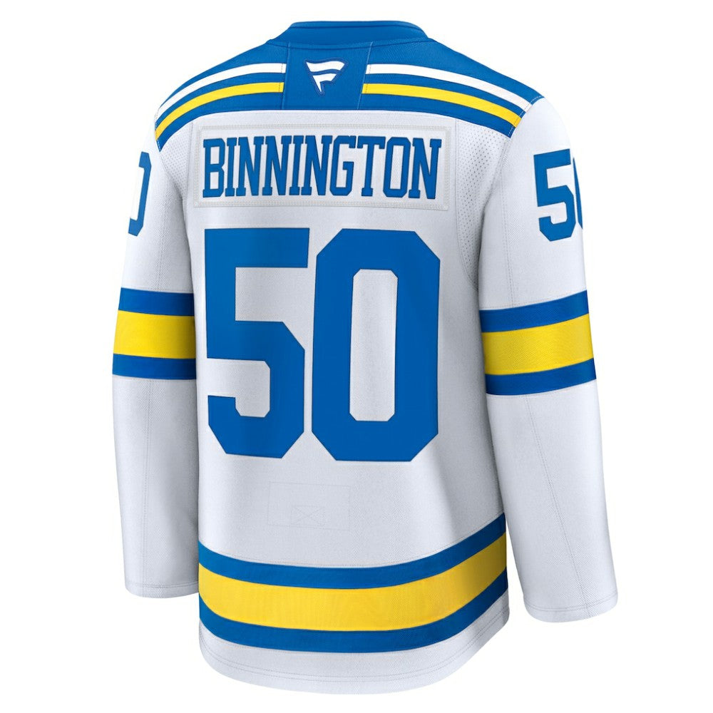 Jordan Binnington St. Louis Blues Fanatics Away Premium Player Jersey White