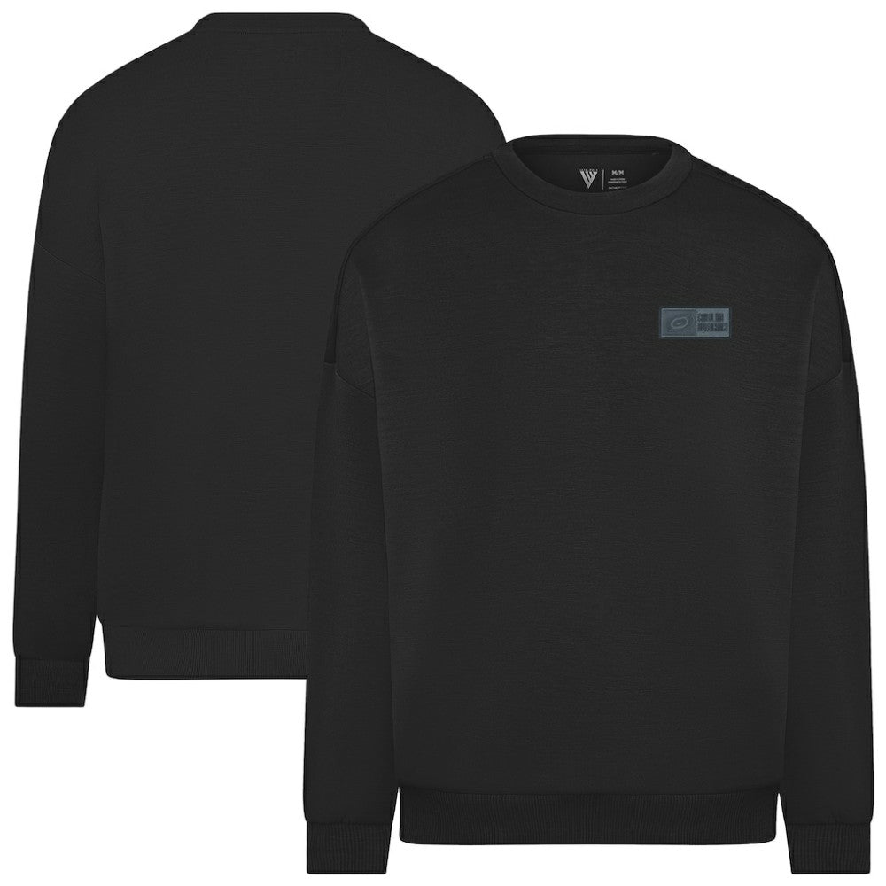 Carolina Hurricanes Levelwear Luxe Signature Lineage Tri-Blend Pullover Sweatshirt Black