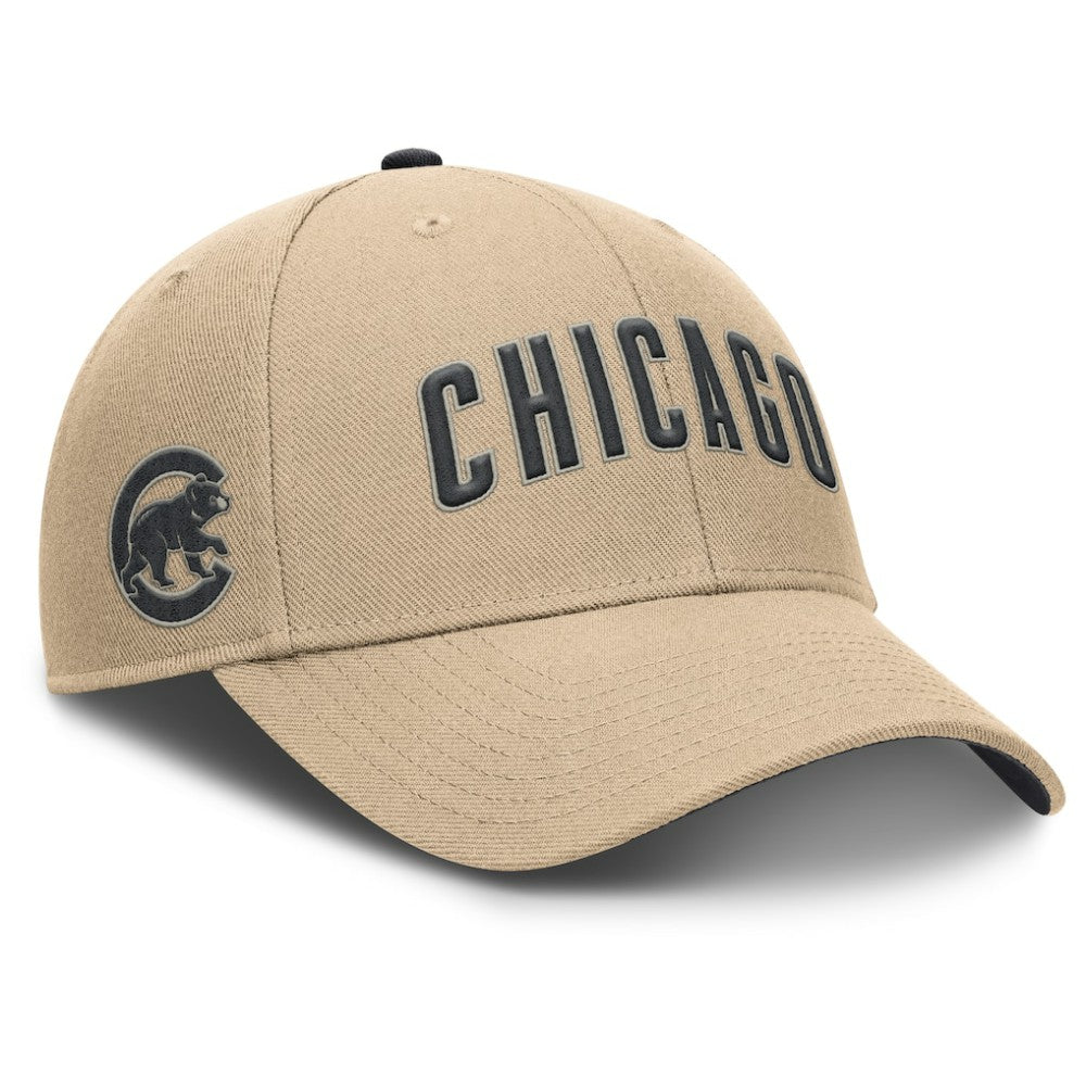 Chicago Cubs Rise Adjustable Hat Khaki | Nike