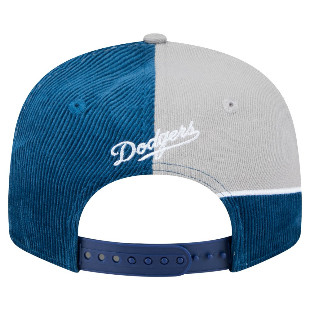 Los Angeles Dodgers Retro Split Corduroy Snapback Hat Royal/Gray | New Era