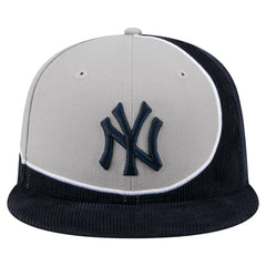 New York Yankees Retro Split Corduroy Snapback Hat Navy/Gray | New Era