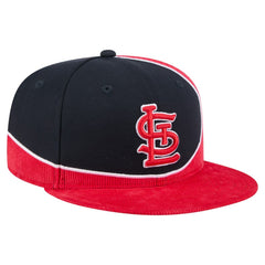 St. Louis Cardinals Retro Split Corduroy Snapback Hat Red/Navy | New Era