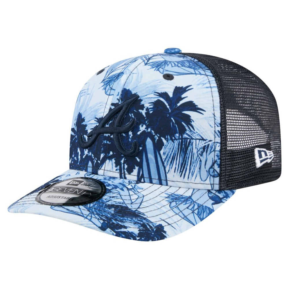 Atlanta Braves Hula Trucker 9SEVENTY Adjustable Hat Navy | New Era