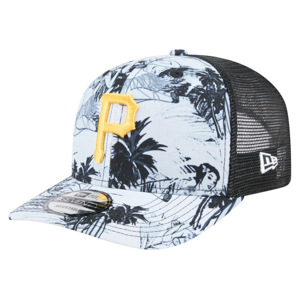 Pittsburgh Pirates Hula Trucker 9SEVENTY Adjustable Hat Black | New Era