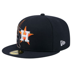 Houston Astros Yarn Stitch 59FIFTY Fitted Hat Navy | New Era