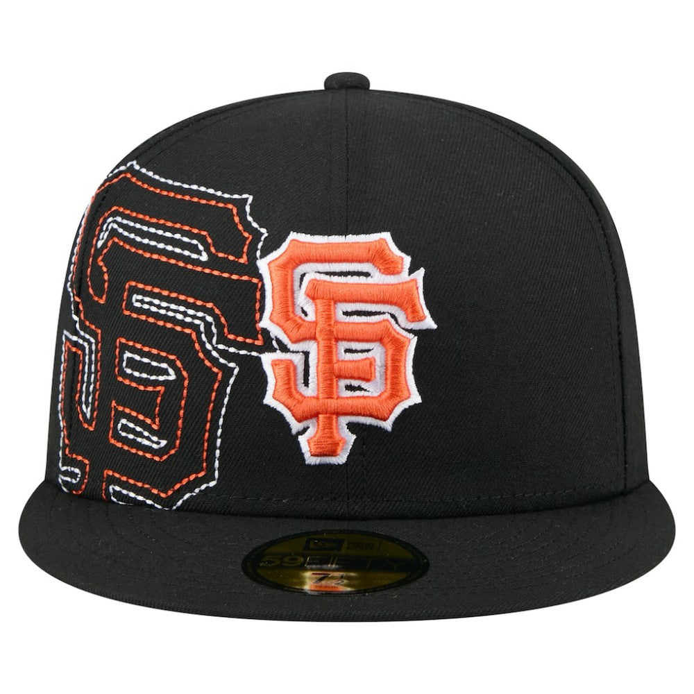 San Francisco Giants Yarn Stitch 59FIFTY Fitted Hat Black | New Era