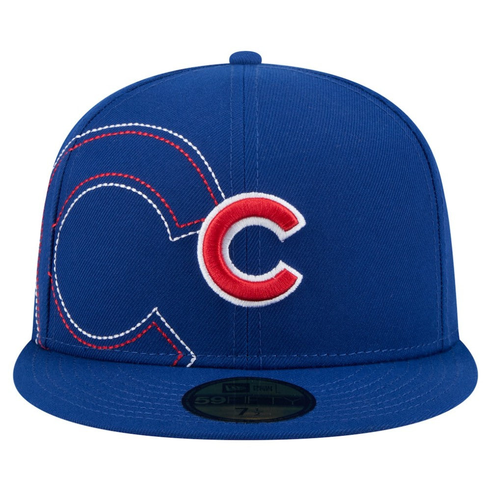 Chicago Cubs Yarn Stitch 59FIFTY Fitted Hat Royal | New Era