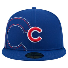 Chicago Cubs Yarn Stitch 59FIFTY Fitted Hat Royal | New Era